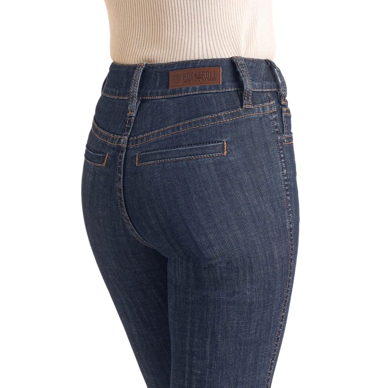 Rock & Roll Denim Welt Pocket HR Trouser Jeans 6 Rock & Roll Denim Welt Pocket HR Trouser Jeans - Image 4