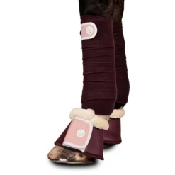 Lara Tweedie Winter Pink Bandages -Royal Horse Outfitters winter pink bandages burgundy lifestyle WINTER PINK BANDAGES lara tweedie 88014.1716255200